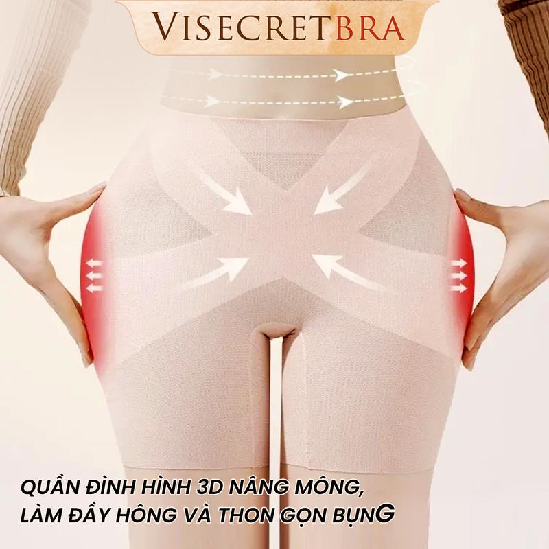  VISECRETBRA Quần Trong Độn Hông Nâng Mông Cạp Vừa Chất Su Mặc Đồ Ôm Body Thoáng Khí Định Hình Mềm Mịn VN250550 Quần Định Hình 3D Nâng Mông Làm Đầy Hông Và Thon Gọn Bụng 