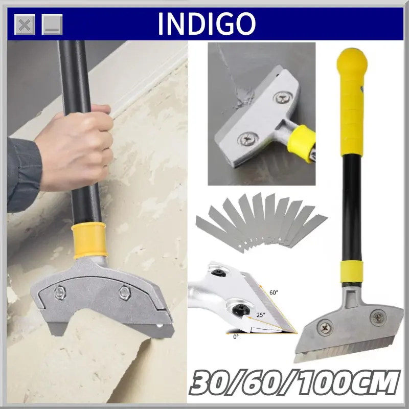 30/60/100CM Alat pengerok Cat Panjang Scraper Pembersih Noda Cat/Kape Cat Pisau Dempul Pengerok Cat Panjang / Scraper