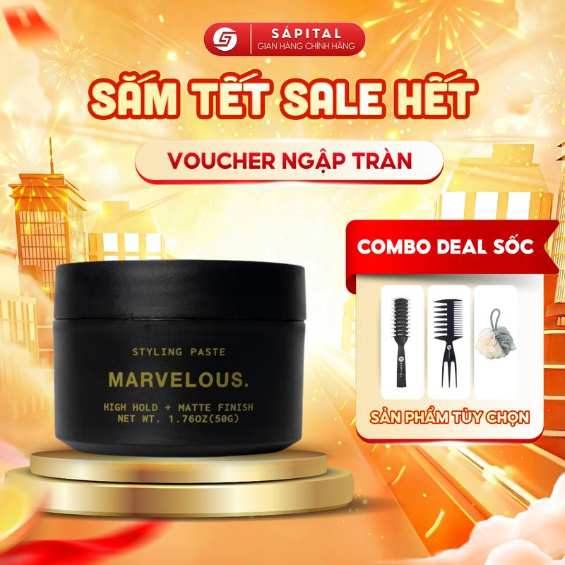 BẢN MỚI Sáp vuốt tóc Rusty Lab Marvelous - Giữ nếp lên tới 12H Cấp ẩm nhẹ Nhiều dưỡng chất Hương nước hoa