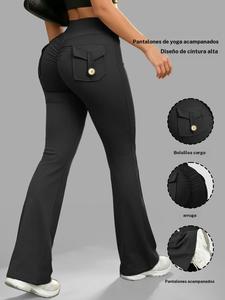 Leggings de tiro alto con micro flare, diseño que estiliza la figura, tejido cómodo y transpirable, versátiles para el gimnasio, uso casual y más