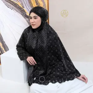 Arshaka 786 - Bergo Motif Hijab Instan Kerudung Bergo Santorini Silk Motif Wanita Muslim
