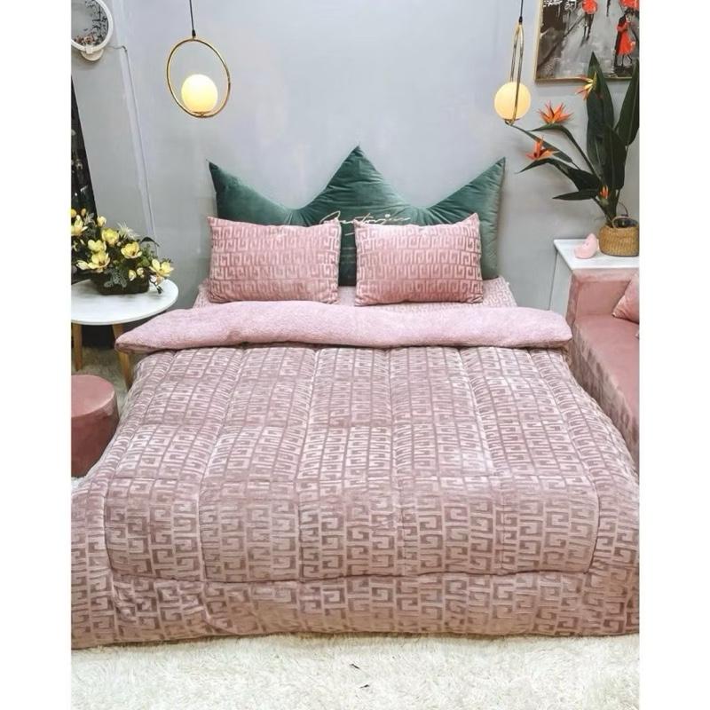 Chăn Lông Cừu Chữ Vạn 3 Lớp dày 3kg kích thước 2m2x2m siêu ấm hàng loại 1