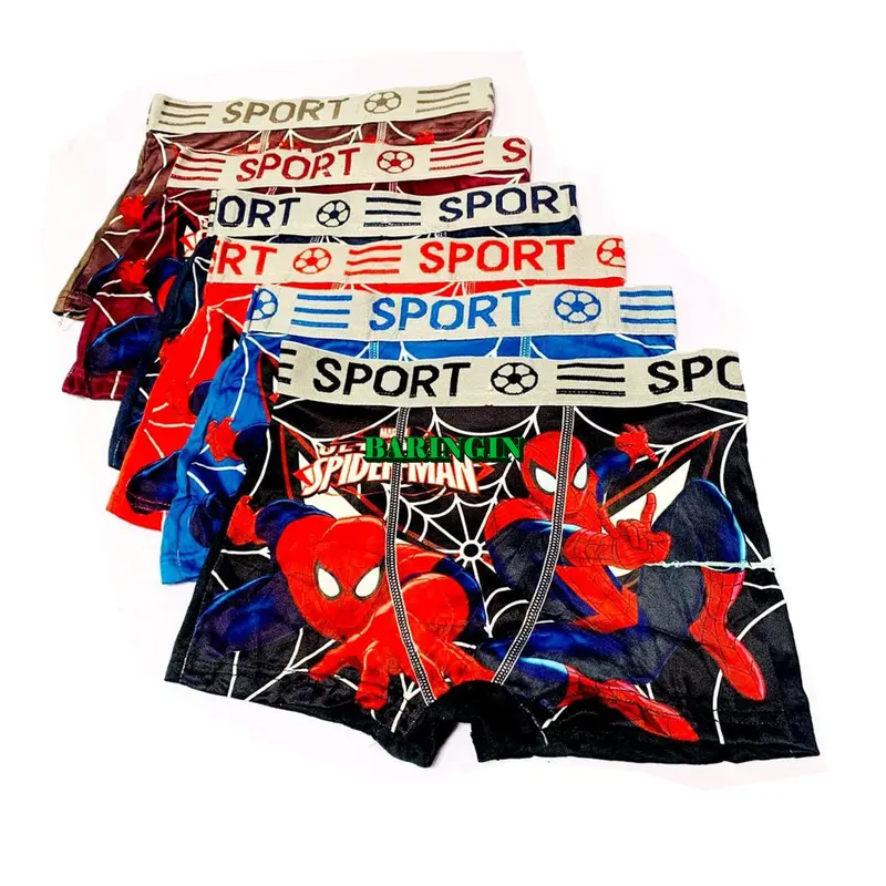 Boxer Fashion Anak Cowok Isi 12 PCS-Celana Dalam Anak Motif Karakter Katun Pakaian 2