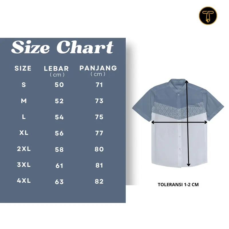 Kemeja Koko Printing Pria Lengan Pendek dan Lengan Panjang  - DARAS 4
