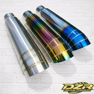 Knalpot Tailapape Stainless Cumi Darat  Suara Bass Brong Untuk Mobil Bensin&Solar Motorcycle Muffler Ujung