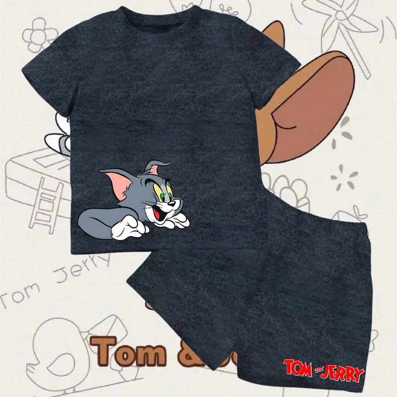 Setelan anak anak gemes Setelan anak Misty Baju Setelan atasan dan bawahan motif misty Muat sampai usia 5 tahun Bahan Katun baju tidur Baju santai anak anak 5