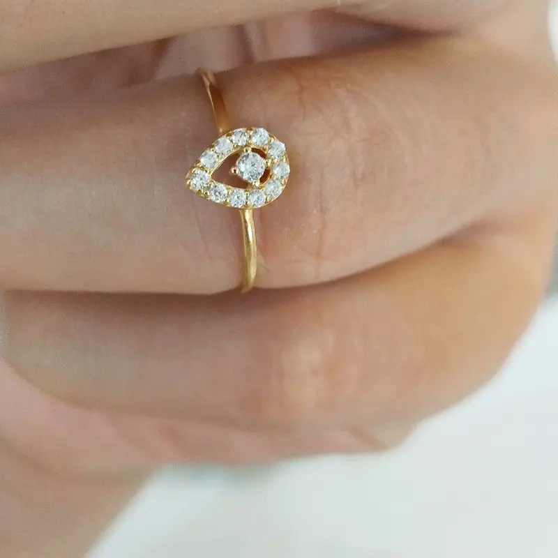 Cincin permata tetes kadar 6 variasi 0