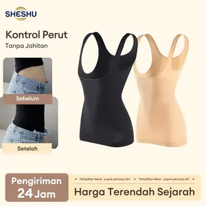 SHESHU Korset Wanita Seamless Tanktop Bra Panjang Korset Pengecil Mengencangkan Perut 813-2