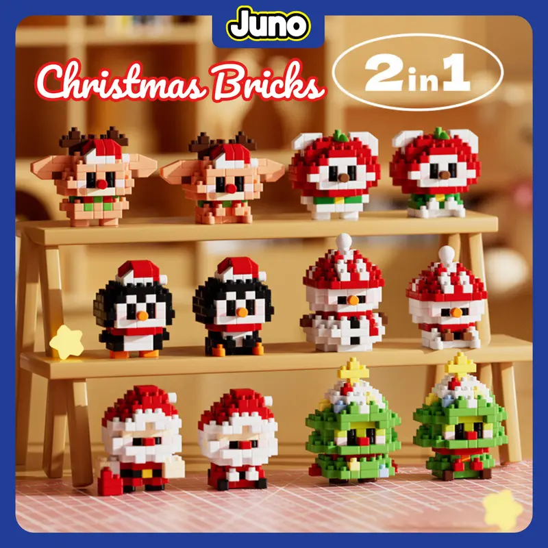 JUNO Nano Block Superhero Karakter Bricks DIY Mainan Balok Susun Mainan Anak Mainan Edukasi Puzzle 4