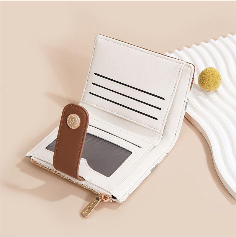 Dompet Dino-Dompet Wanita Dompet Lipat Mini Ala Korea Dompet Kartu Uang Koin Terbaru Dompet Cewek Kulit sintetis tebal