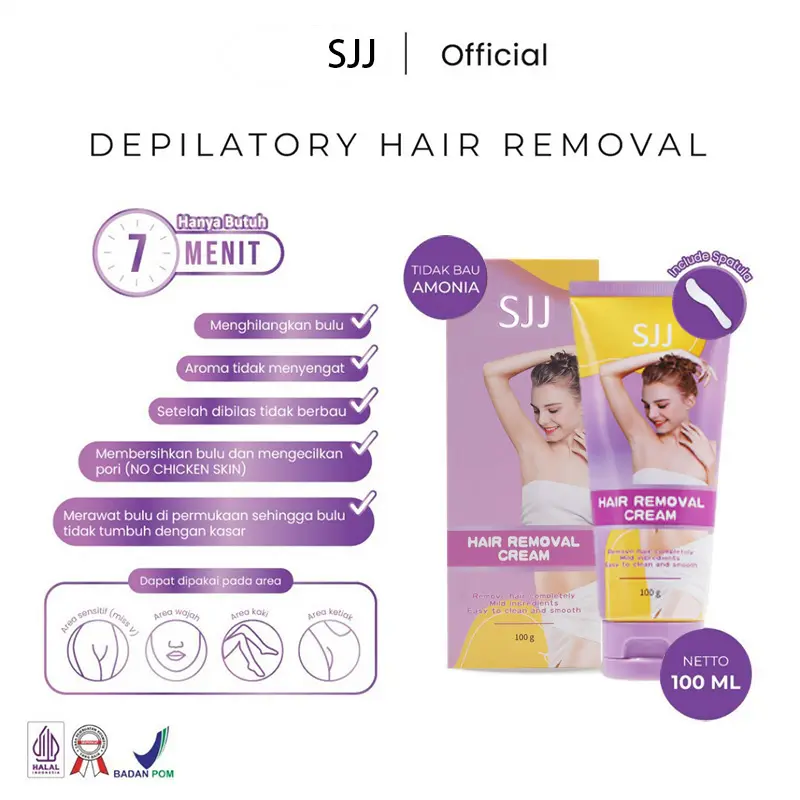 [PROMO SPESIAL] SJJ Depilatory Hair Removal Cream - Pembersih Bulu Wax Perontok Waxing Ketiak Muka Acid 0