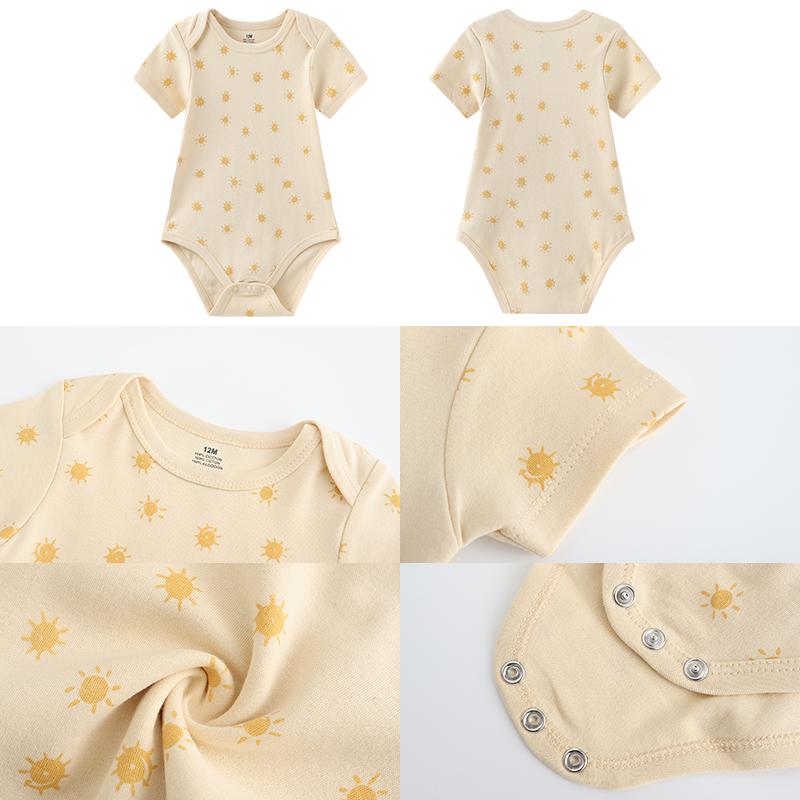 Bayi Baru Lahir Pakaian Terkini-Pakaian Bayi-Pakaian Bayi Lanjut-5 Potongan-Cetakan Matahari Strawberry-100% Kapas-Hadiah Untuk Anak Baru Lahir