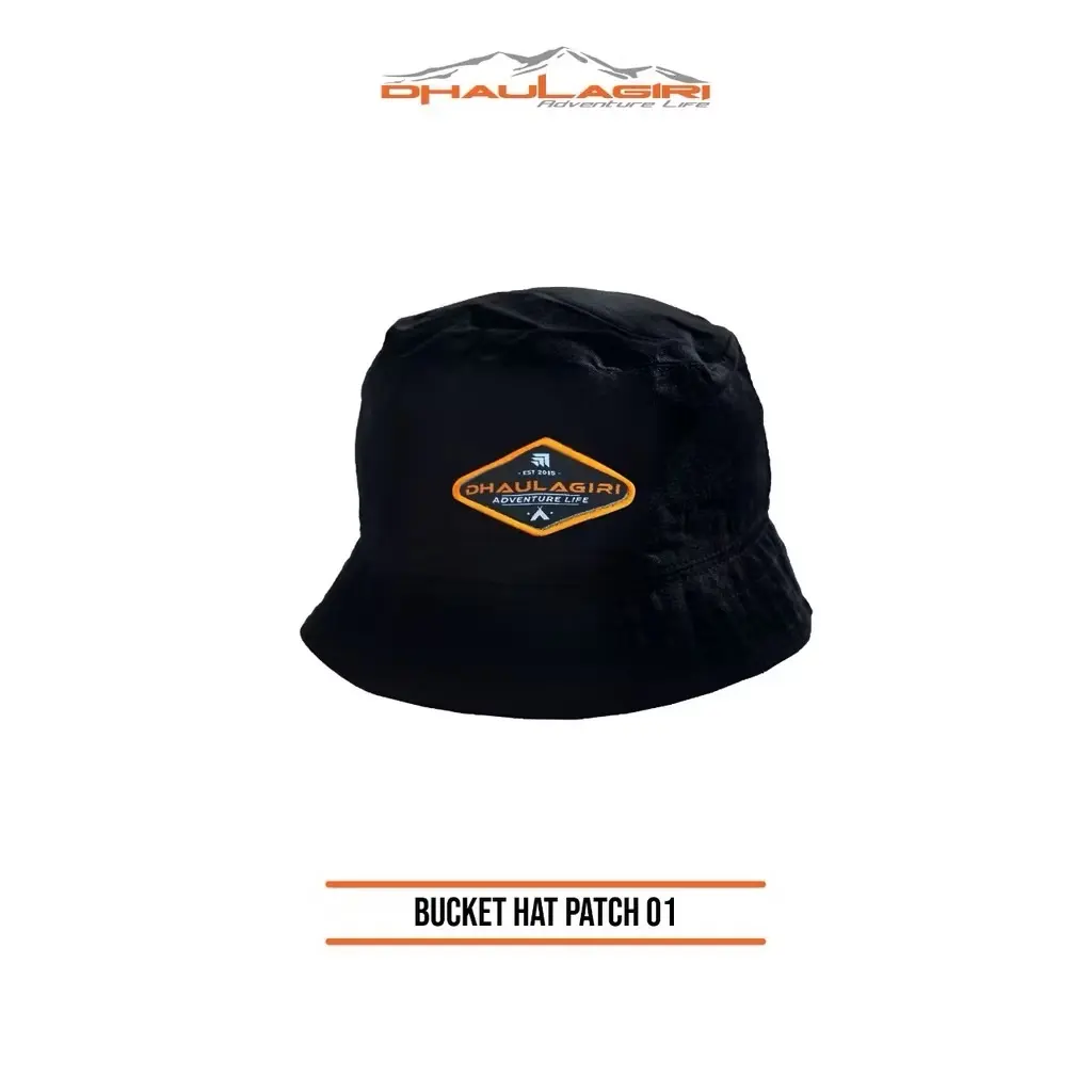DHAULAGIRI BUCKET HAT PATCH BLACK