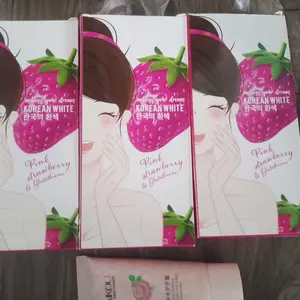 Korean White Pink Strawberry & Glutathione Whitening Soap
