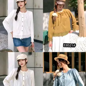 Atasan kodoray Renda mutiara kerah quality premium