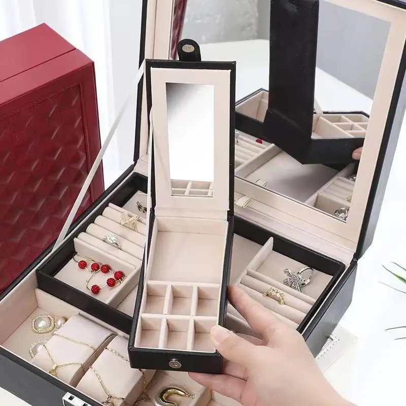 Kotak Perhiasan Kotak Penyimpanan Perhiasan Box Jewerly Box Penyimpanan Cincin Kalung Jewerly Box TOP129 4