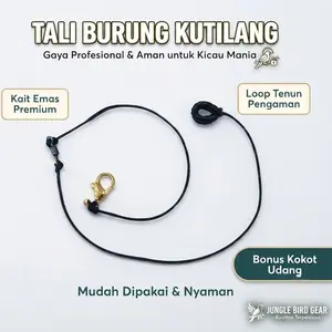 Tali Burung Tali kaki Burung Kutilang Tali Premium Hitam