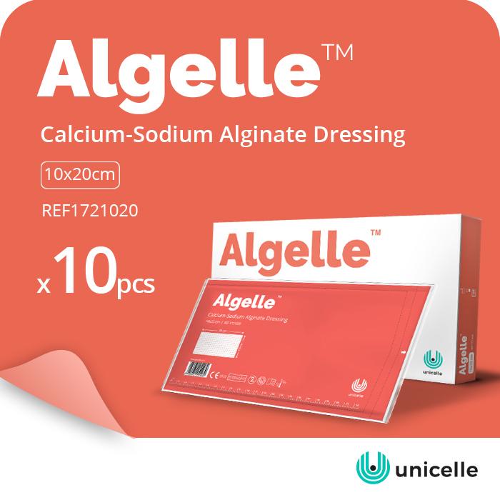 Algelle - Calcium Sodium Alginate Dressing - 10x20 cm – 1 box