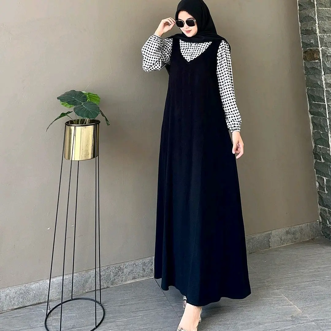 Shelyn Dress By Jelita Muslim Gamis Twill Wanita Nyaman Panjang Formal
