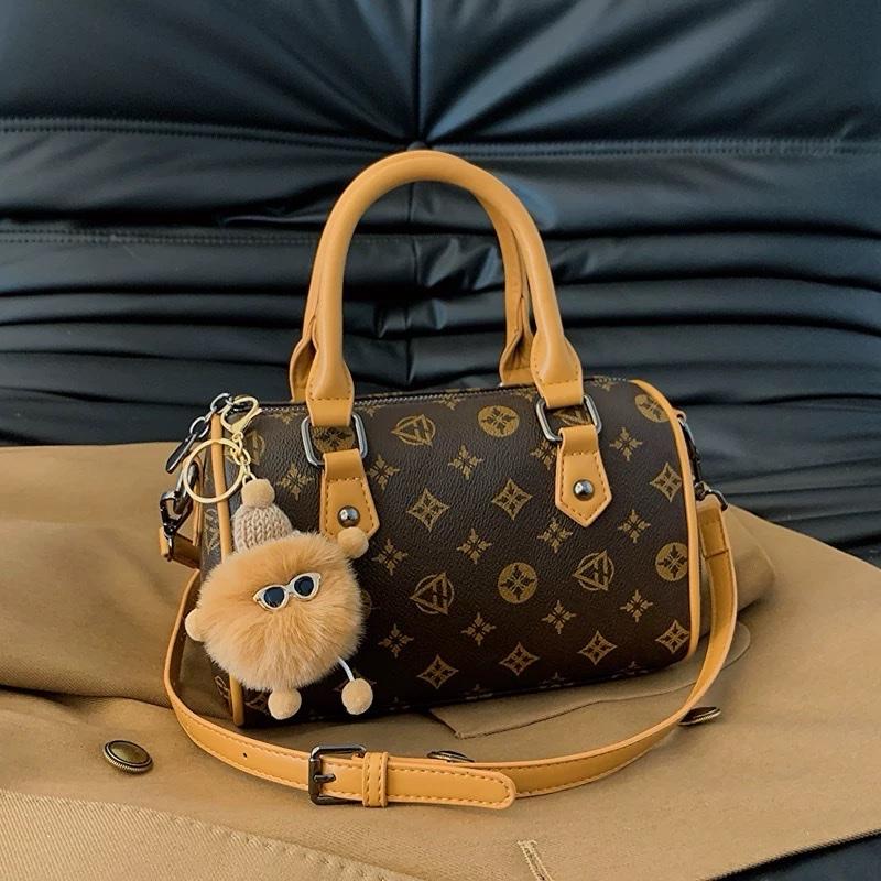 (Tặng Charm Bông) Túi Xách Nữ Cầm Tay Đeo Chéo Hoa Tiết Xinh Sang Chảnh A60 Hoa Sưa Shop98