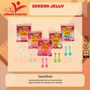 Sendok Eskrim Puding Jelly STB Plastik Bening isi 100pcs