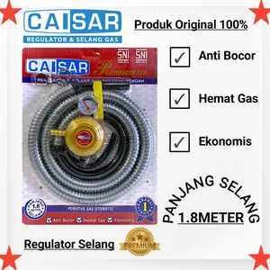 Regulator Plus Selang Gas Caisar Premium 1set Selang Gas dan Regulator Caisar premium