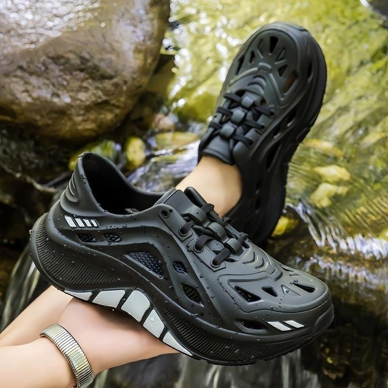 Golden&ToeSpot Sepatu Kasual Pria Biru Desain Berlubang Tahan Lama Tidak berbau Ventilasi Baik Tali Sepatu Mudah Dipakai Bahan Ringan Nyaman untuk Aktivitas Sehari hari Indoor dan Outdoor 202601035232