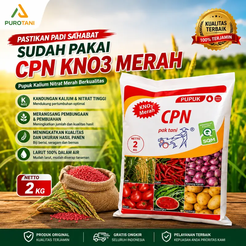 Pupuk Prill CPN KNO3 Merah 2 KG Pak Tani