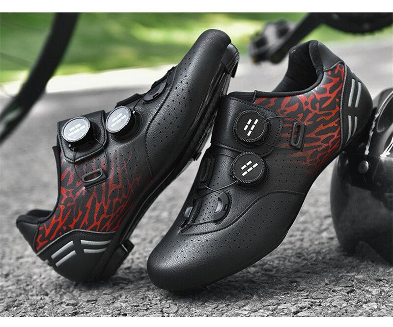 Product Introduction of 36-48 Outdoor Road Bike Non-locking Cycling Shoes New Biking Shoes for Men Double Button Road Mountain Shoes Bicycle Shoes Women Non-slip Sports Shoes 13