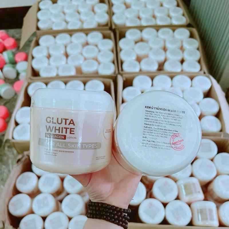  Kem Ủ Trắng Gluta White Thái Lan  Dưỡng Da Body 600gr Dưỡng Body Nữ 