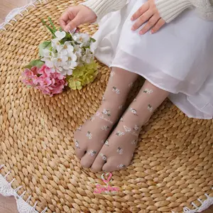 Kaos Kaki Sashee Motif Bunga Daisy Series Jempol Wanita Dewasa Muslimah - Panjang Sebetis