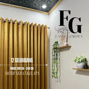 GORDEN BLACKOUT 90% PREMIUM 12 GELOMBANG Gorden Jendela Minimalis Mewah Dan Termurah Curtain Tali