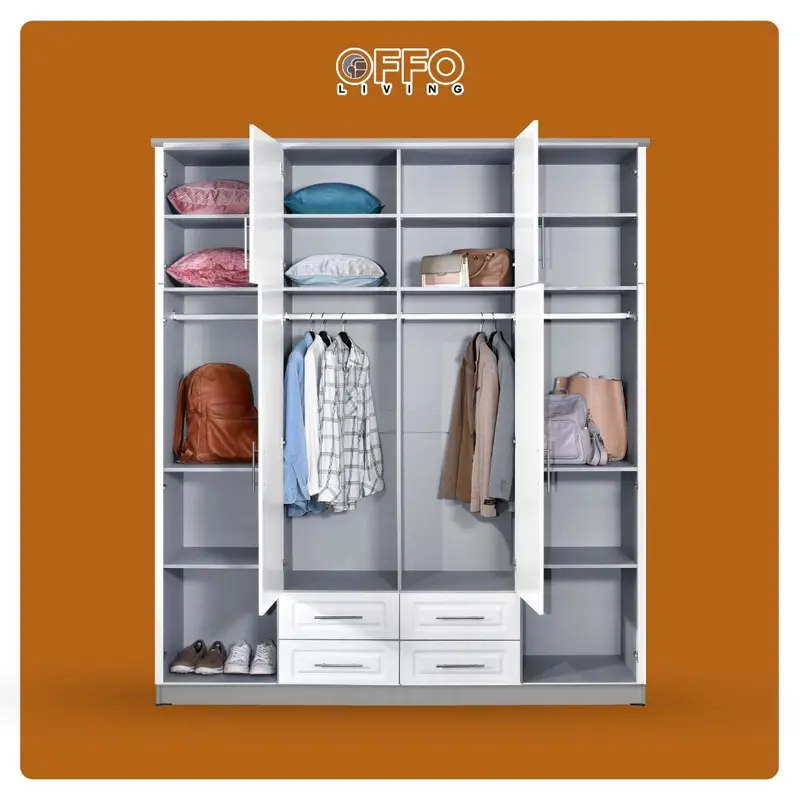 Offo Living - Lemari Pakaian 4 Pintu LPXD - Lemari Pakaian Lipat - Lemari Pakaian LPXD 6