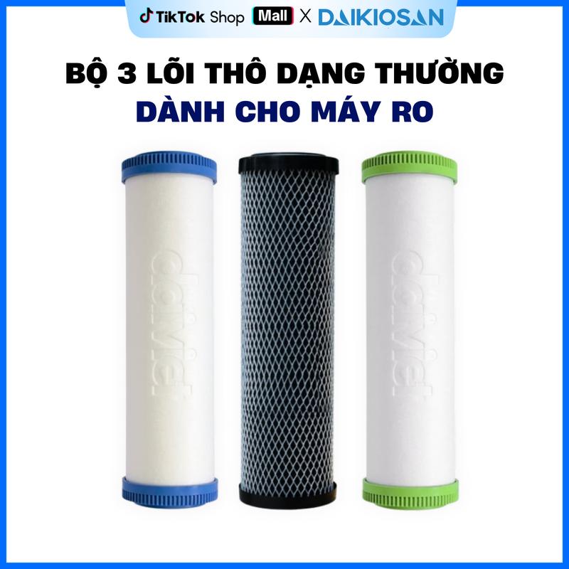 Bộ 3 Lõi Lọc Thô Thay Cho Hầu Hết Máy Lọc Nước RO PP 5mcr, Lõi lọc CTO, Lõi lọc PP 1mcr