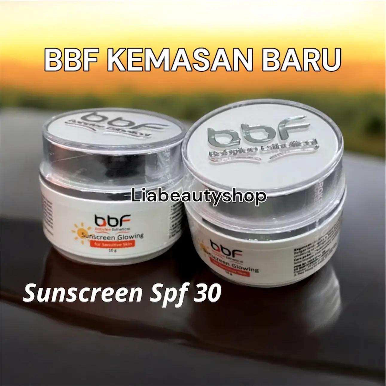 sunscreen bbf glowing original Cover Coklat Facial Wajah Perawatan Kusam Hitam
