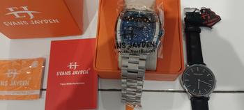 Product Review of DISKON jam tangan  !! Evans Jayden Jam Tangan Pria 9554-1 Rantai Stainless Steel Kaca Sapphire Chronograph Water Resistant 5ATM Air Bahan Watches Waterproof from b**🚒 2