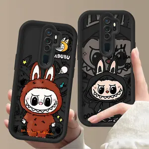 Casing silikon untuk OPPO A9 2020 A5 2020 sarung pelindung belakang kartun TPU mata malaikat desain tahan guncangan