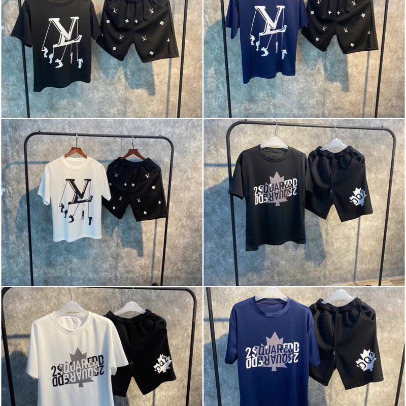 Bộ Quần Áo Nam D. S. Q LÁ PHONG Cotton Poly Co Giãn Thoáng Mát Phong Cách Boy Phố Đi Chơi Du Lịch