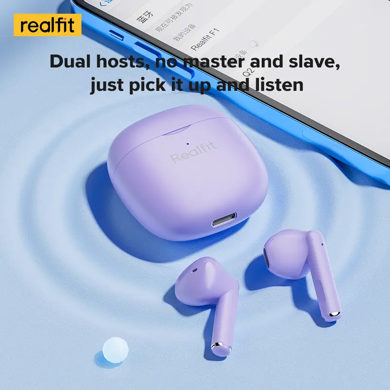 Realfit F1   True Wireless Bluetooth 5.3 Earbuds Playtime 24 Jam HIFI 5