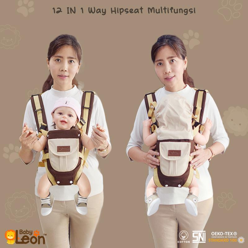 BABYLEON Gendongan Bayi 0-3Th 12in1 Gendongan Depan Model Terbaru 2023 BABY LEON Hipseat Gendongan Bayi Depan + Penutup Kepala Gendongan Anak Depan Multifungsi Gendongan Anti Capek Baby Carrier BY-6011 Gendongan Multifungsi Gendongan Samping 3