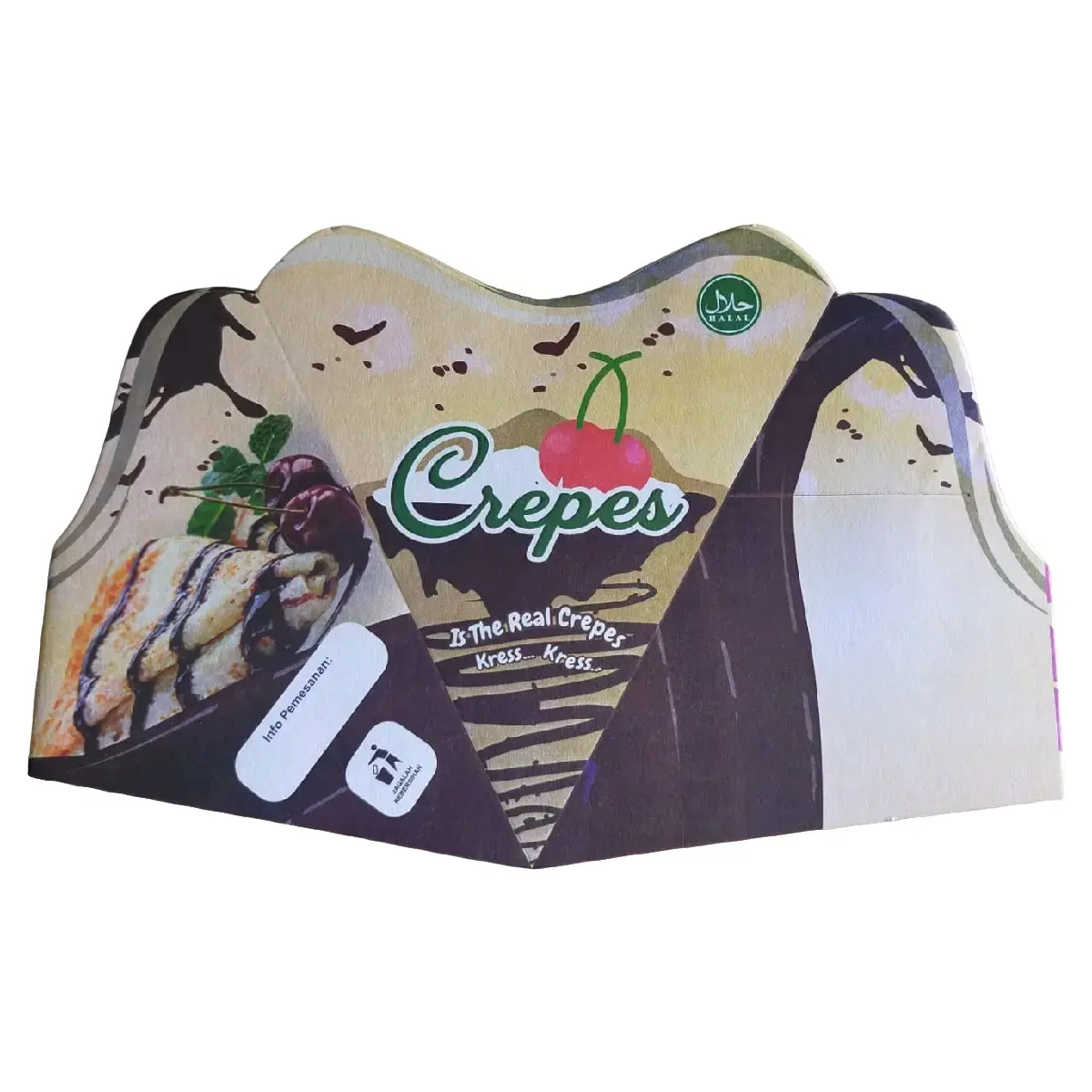 @100pcs Kertas Crepes/kemasan Crepes 1pack 100pcs 4Gambar Kitchenware