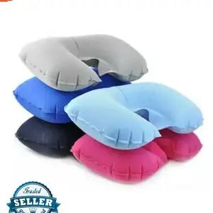 Bantal Leher Tiup Travel Pillow Portable