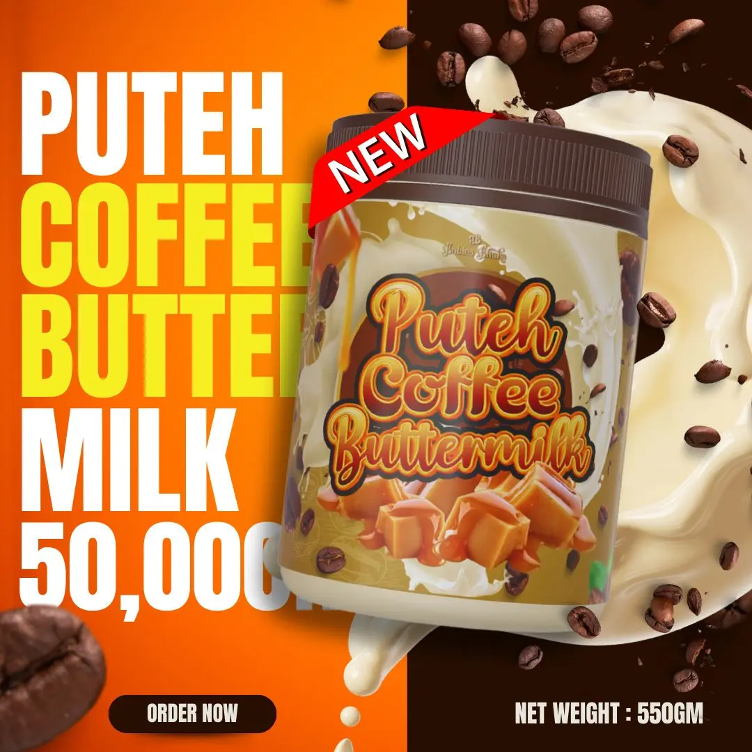 NEW PUTEH COFFEE BUTTERMILK 50k GLUTA by Babies Blinks Datin Lyanaz Powdered Drinks. Edisi Terhad sementara stok masih ada. #datinlyanaz #babiesblink #putehedition