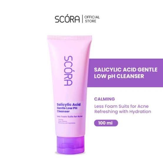 SCORA 1% Salicylic Acid Gentle Low pH Cleanser Sabun Cuci Muka Face Wash Oily AcneProne Skin Membersihkan Kotoran Wajah 2
