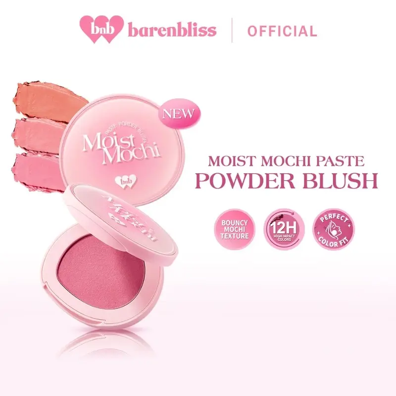 BNB barenbliss Moist Mochi Paste Powder Blush [12H Lasting Color] 0
