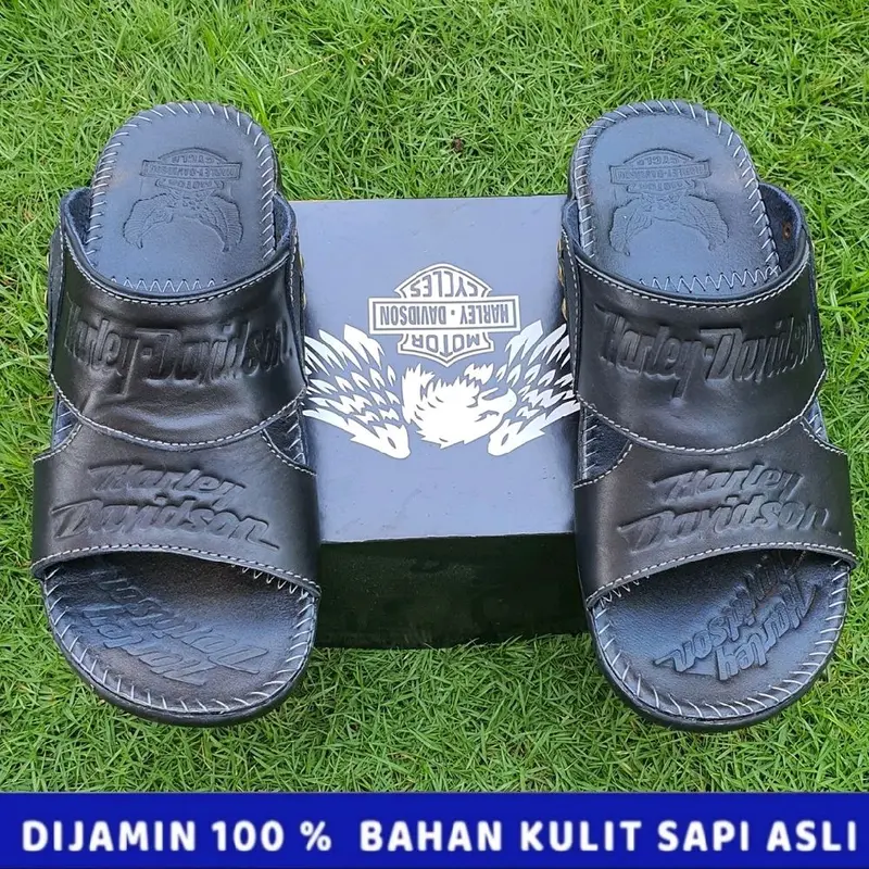 Sandal Kulit Sapi Harley Davidson Sandal Pria Murah dan Kuat 1