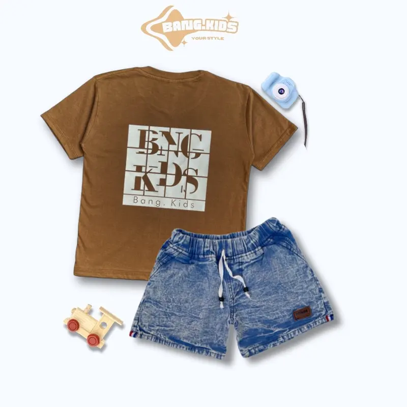 Setelan Jeans Anak Unisex Usia 1-8 Tahun dari Katun - Bayi   Kids 1