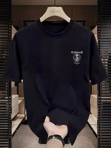 Baju Kaos Distro Pria keren Retro Oversize t shirt Kaos Hitam Pria 100% Cotton 24S C1671