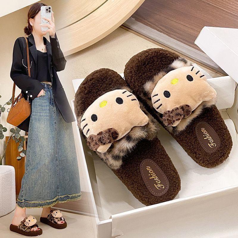 Dép Lông Nữ Quai Ngang Mèo Hello Kitty Mã 8899 Phối Màu Năng Động Trẻ Trung Thời Trang Nữ Hot Trends Năm Nay