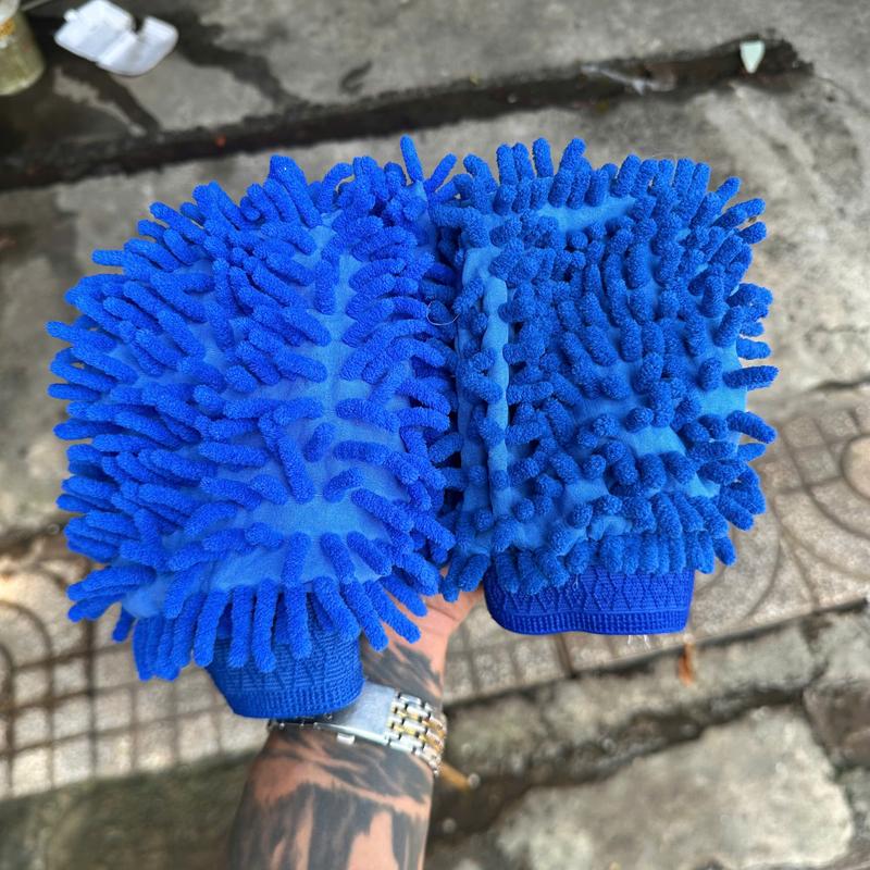 Găng Tay San Hô Lau Xe 1 Lớp-2 Lớp Bông Chuyên Dụng Cho Xe Ôtô, Xe Máy Phụ Kiện Rửa Xe
